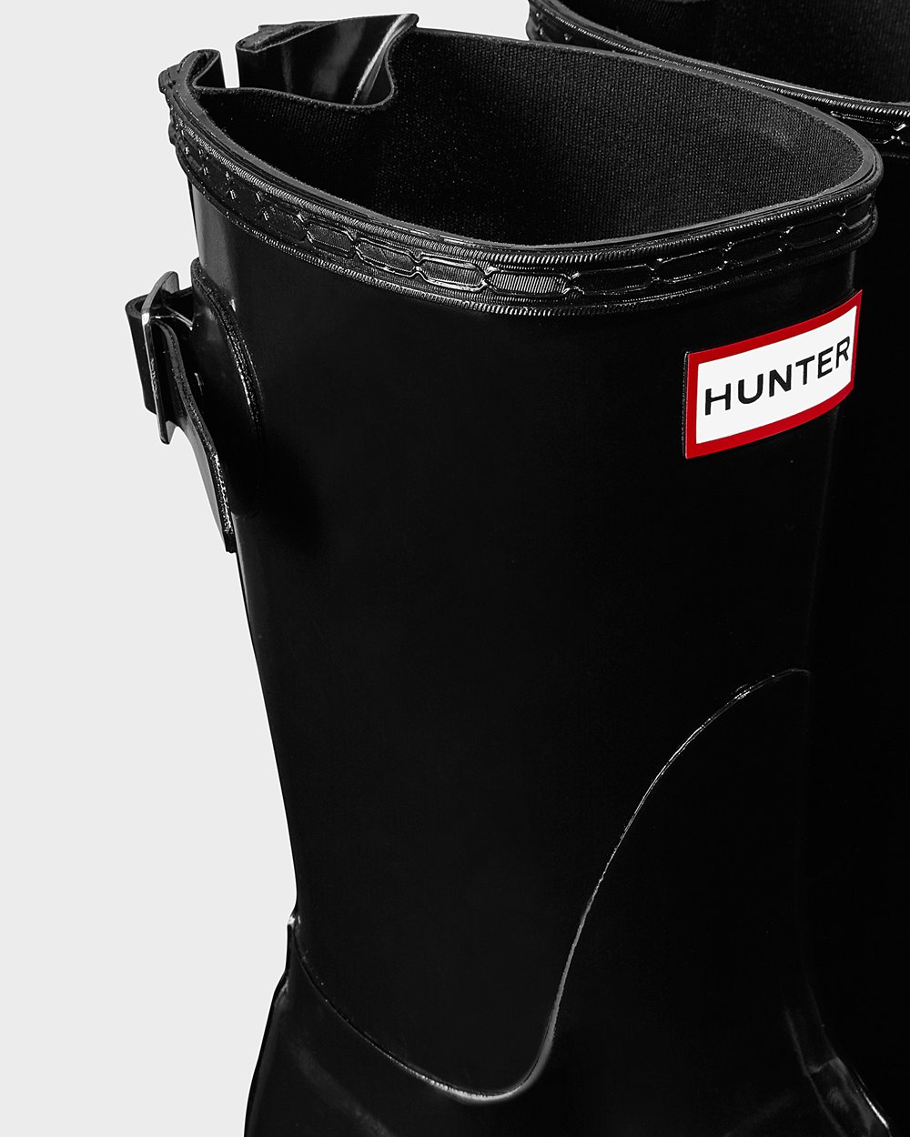 Botas De Cortas Original Back Adjustable Gloss Hunter Mujer - Negros - 472190CDW